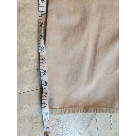 W6  Chico's khaki jeans with decorative rhinestone pockets, petite - Picture 4 of 7